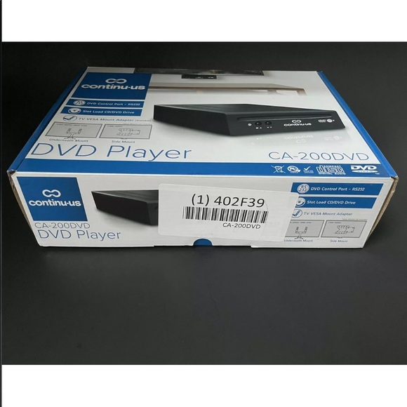 NEW IN BOX CONTINUUS CA200 DVD PLAYER & CABLES: 6.13”x1.75”x7.75” - Picture 3 of 5
